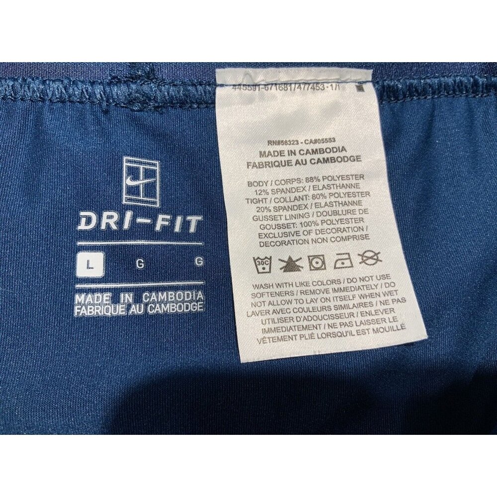 Nike Skort Large Women’s Tennis Fitness Golf Dri Fit Blue Elastic Waist - Picture 5 of 6
